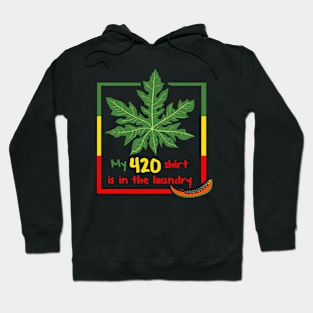 My 420 Shirt is in the Laundry - Papaya Leaves Parody Hoodie